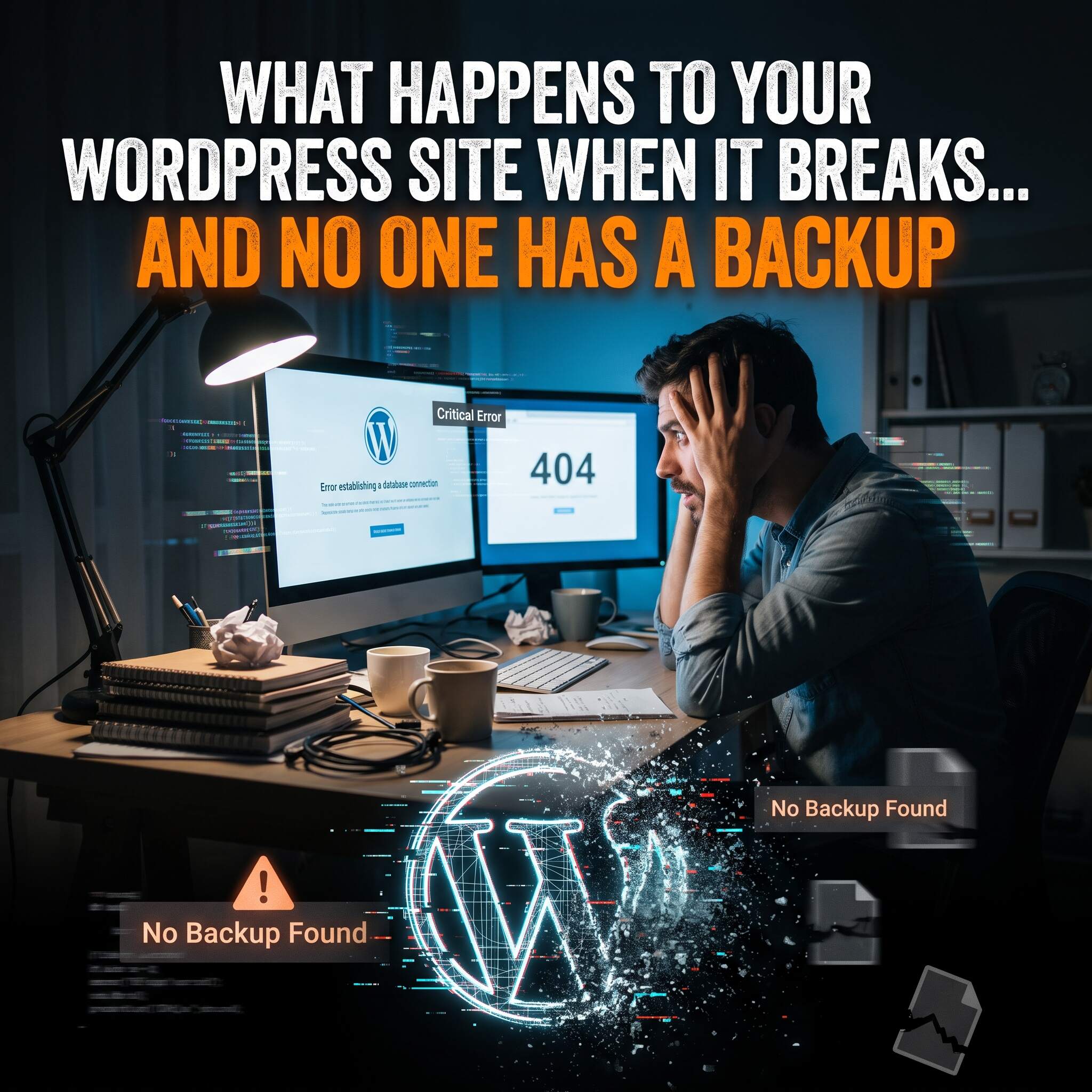 What Happens to Your WordPress Site When It Breaks and No One Has a Backup